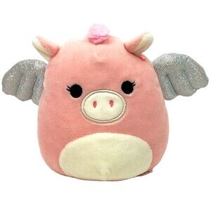 Kellytoy - Squishmallow - Pandora Pegasus - Pale Pink w/Silver Wings - 5" Plush